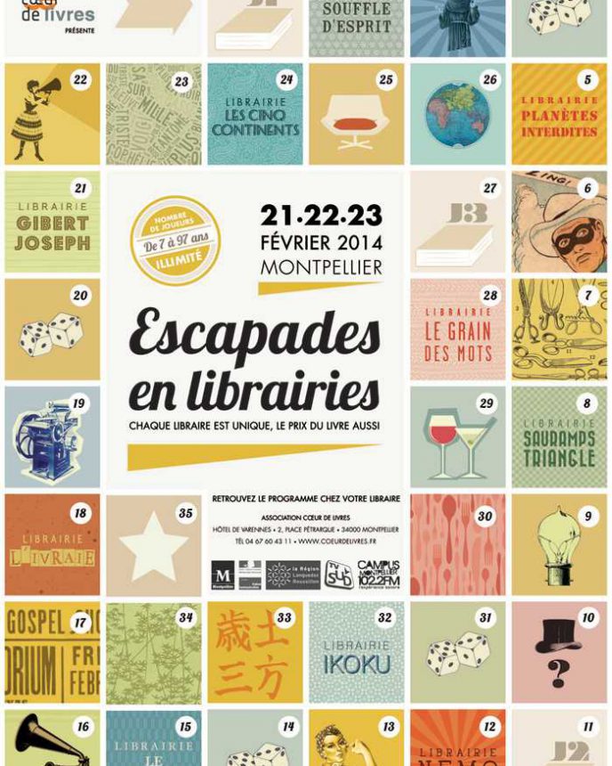 Escapades en librairies 2014 Montpellier
