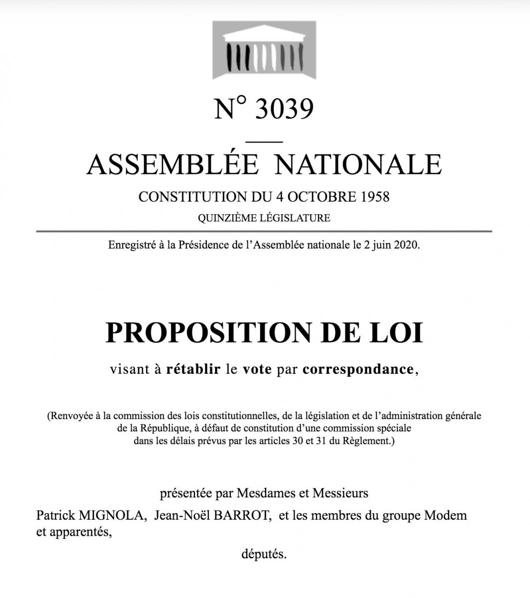 Vote par correspondance : une proposition de loi en discussion à l’Assemblée nationale https://putsc...